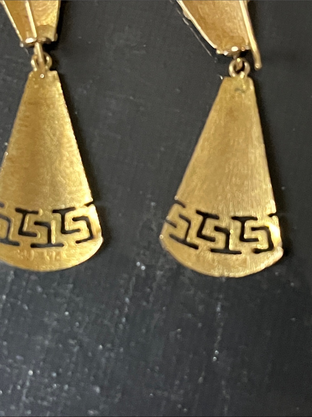 14 Kt Gold Drop Earrings - Picture 3 of 5